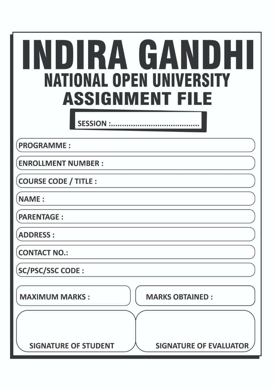 IGNOU Assignment File Latest Edition (4 Set)