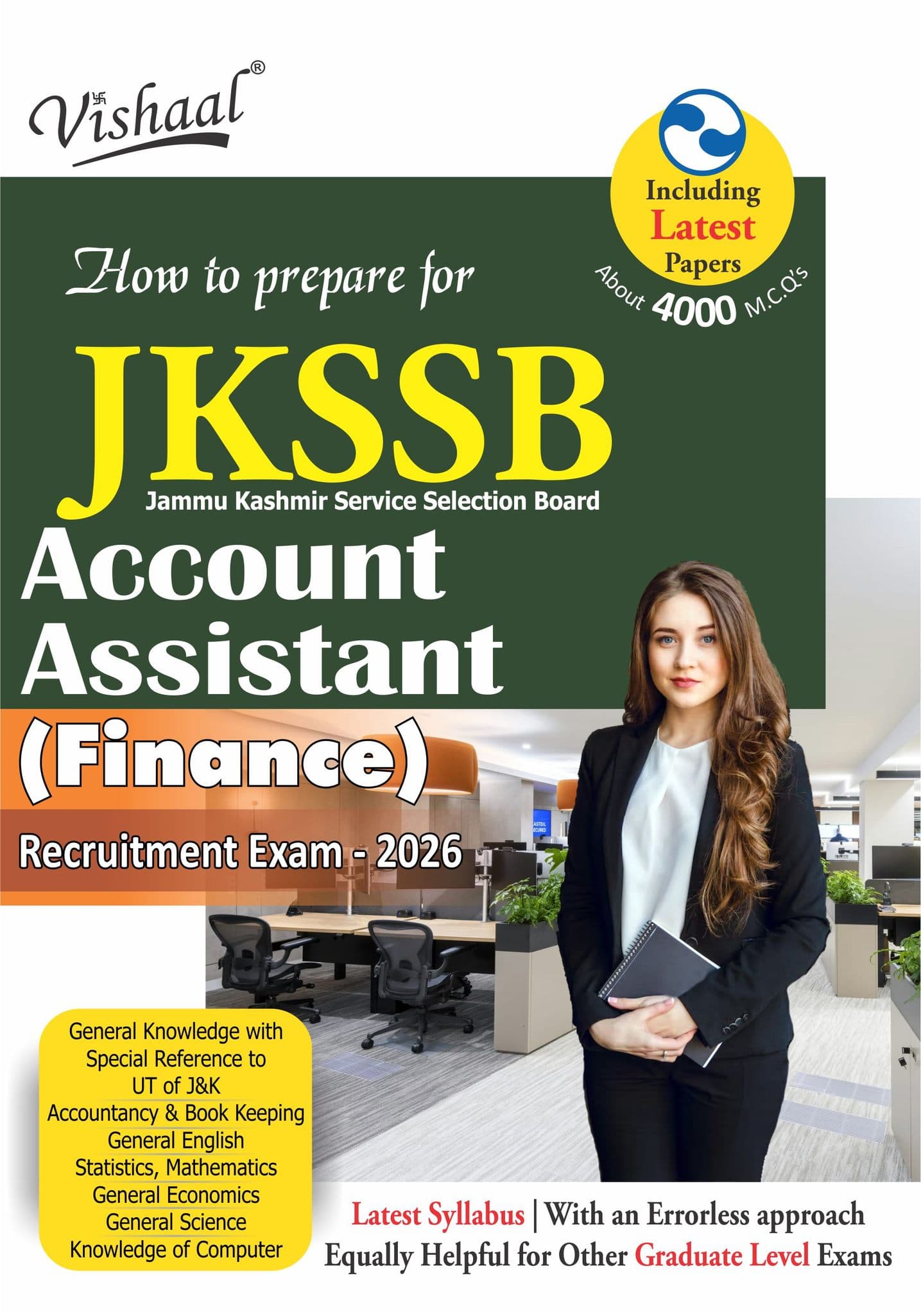 JKSSB Finance Account Assistant 2026 book, Vishaal JKSSB FAA book 2026, JKSSB Account Assistant Finance preparation, JKSSB Finance Account Assistant syllabus 2026, JKSSB FAA latest book, JKSSB 4000 MCQs book, JKSSB graduate level exam book, JKSSB Account Assistant previous papers, JKSSB Finance exam guide J&K, JKSSB recruitment 2026 preparation