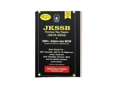 JKSSB Previous Year Paper By Satish (2013-2024) | 5000+ Subjectwise MCQ (Asked in JKSSB CBT Exams)