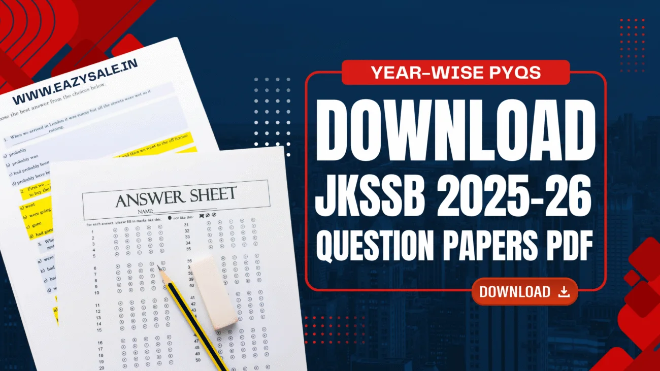 JKSSB Previous Year Question Paper 2025 (Latest) PDF